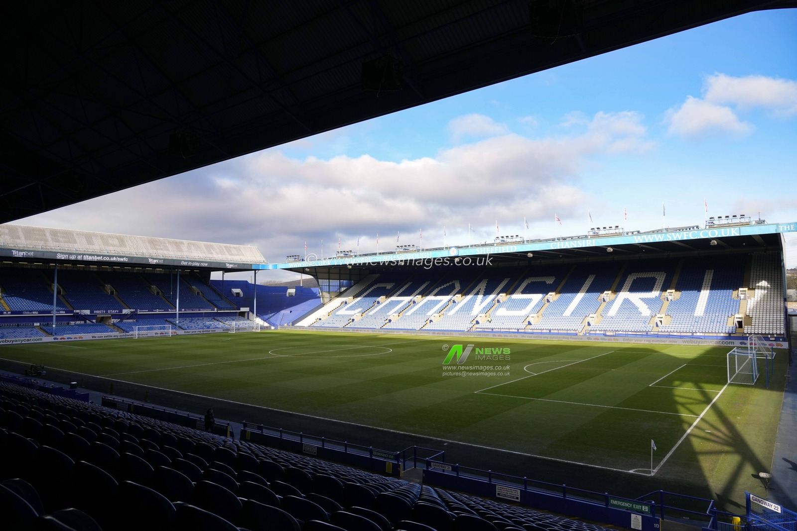 General view of Hillsborough Stadium, home of Sheffield Wednesday before the Emirates FA Cup Fourth Round match Sheffield Wednesday vs Fleetwood Town at Hillsborough, Sheffield, United Kingdom, 28th January 2023

(Photo by Steve Flynn/News Images)