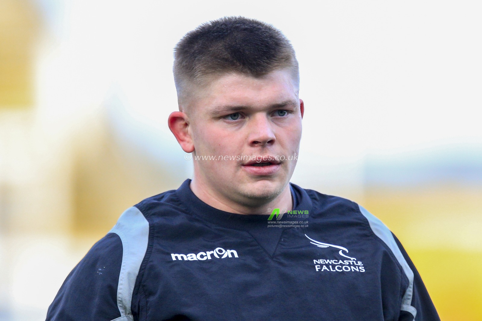 Jamie Blamire of Newcastle Falcons during the pre-game warm up