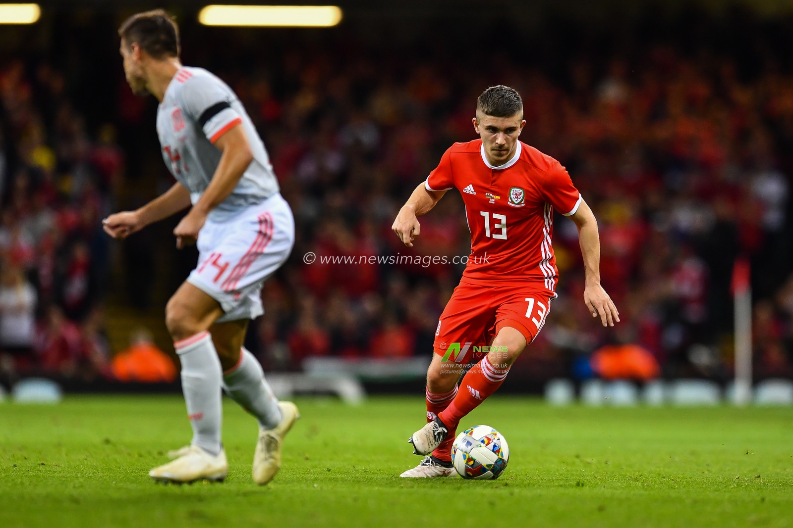 11th October 2018 , Principality Stadium, Cardiff, Wales ; International friendly, Wales v Spain ; David Brooks of Wales in action

Credit: Craig Thomas/News Images