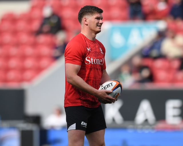 Owen Farrell of Saracens warming up during the Gallagher PREM match Bristol Bears vs Saracens at Ashton Gate, Bristol, United Kingdom on 09 May 2026

(Photo by Alex Williamson/News Images)