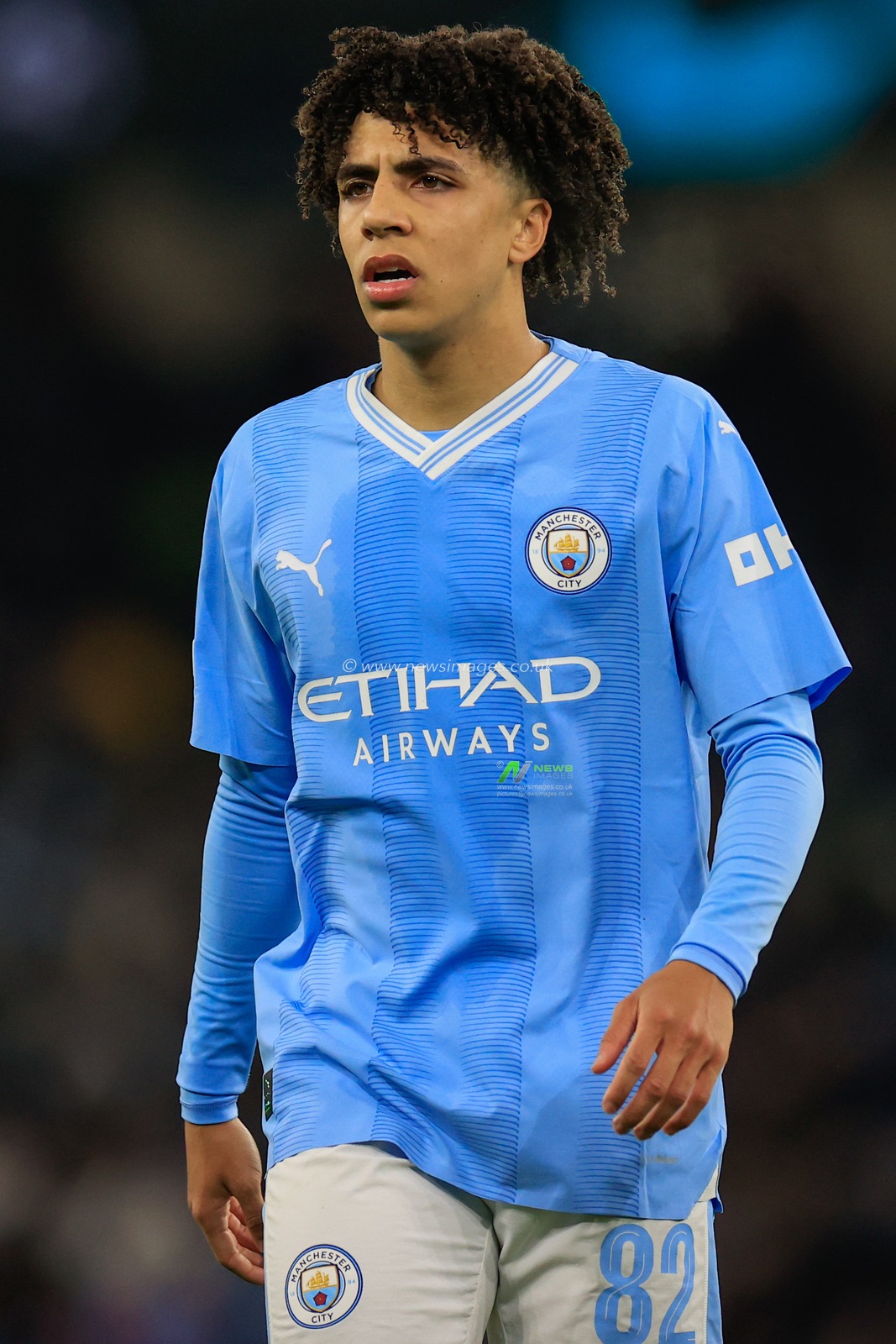 Rico Lewis #82 of Manchester City during the UEFA Champions League Group G match Manchester City vs RB Leipzig at Etihad Stadium, Manchester, United Kingdom, 28th November 2023

(Photo by Conor Molloy/News Images)