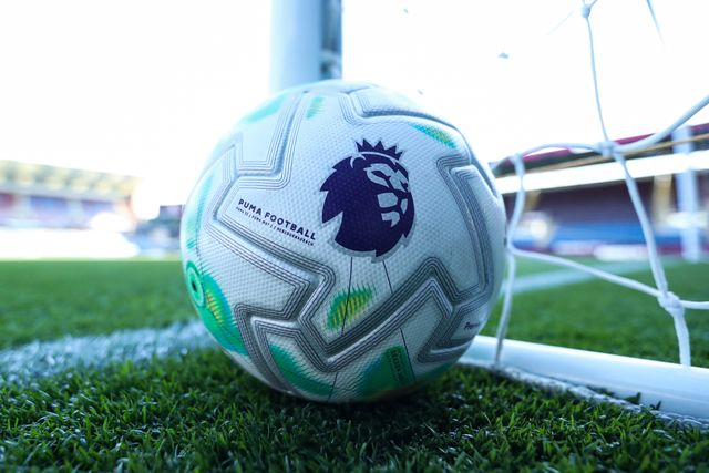 Premier League match ball ahead of the Premier League match Burnley vs Manchester City at Turf Moor, Burnley, United Kingdom on 22 April 2026

(Photo by Jorge Horsted/News Images)