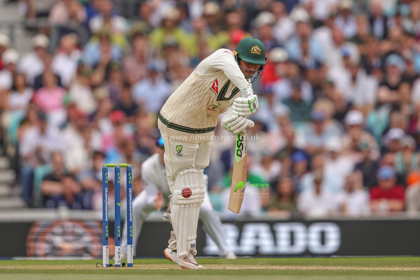 Usman Khawaja of Australia hits the ball for two runs during the LV= Insurance Ashes Fifth Test Series Day Four match England vs Australia at The Kia Oval, London, United Kingdom, 30th July 2023

(Photo by Mark Cosgrove/News Images)
