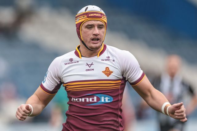George Flanagan Jnr of Huddersfield Giants during the Betfred Super League Round 4 match Huddersfield Giants vs Hull KR at Accu Stadium, Huddersfield, United Kingdom on 08 March 2026

(Photo by Mark Cosgrove/News Images)