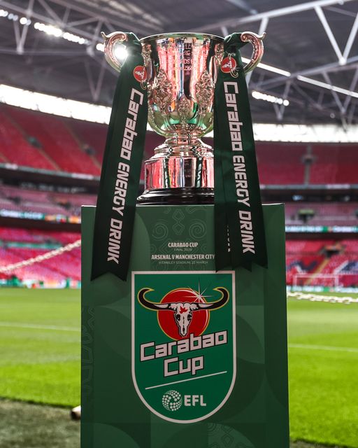 The Carabao Cup trophy during the Carabao Cup Final match Arsenal vs Manchester City at Emirates, London, United Kingdom on 22 March 2026

(Photo by Alfie Cosgrove/News Images)