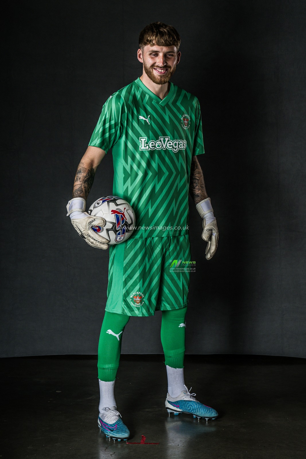 Blackpool Away kit Photoshoot at Bloomfield Road, Blackpool, United Kingdom, 18th July 2023

(Photo by Craig Thomas/News Images)