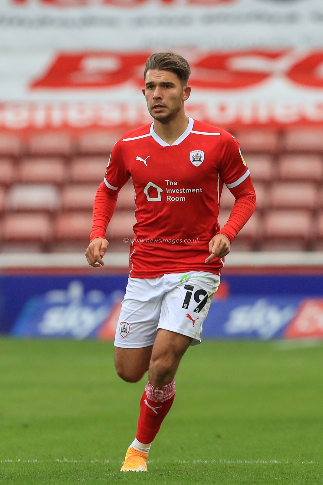 Patrick Schmidt (19) of Barnsley during the game