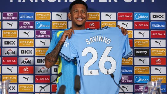 Savinho sings for Manchester City