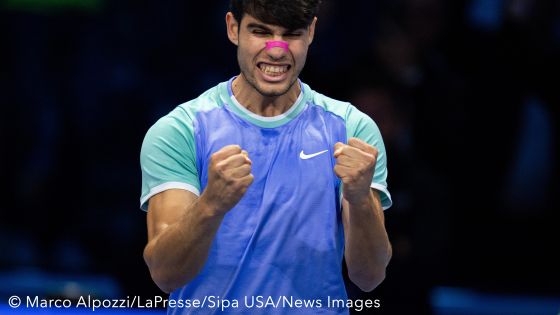 Carlos Alcaraz triumphed over illness to secure a victory against Andrey Rublev at the ATP Tour Finals in Turin. The 21-year-old Spaniard won the match 6-3, 7-6 (10-8), despite having to shorten his practice session on Tuesday due to a chest issue.  Wearing a pink nasal strip to aid his breathing, Alcaraz delivered an impressive performance, winning four consecutive games to clinch the first set in just 37 minutes with two breaks of serve. In the second set, he triumphed